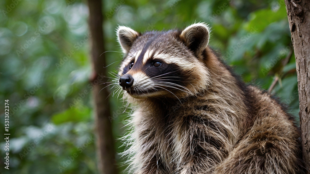 Obraz premium raccoon in the wild