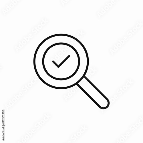 search check mark icon sign vector