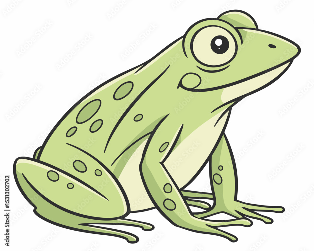 Fototapeta premium green frog on white background