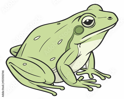 frog on white background