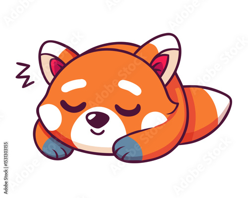lazy panda sleeping
