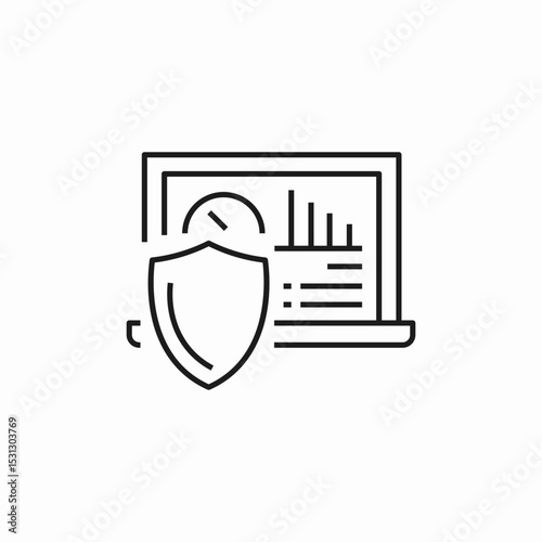 web analytics protection icon sign vector