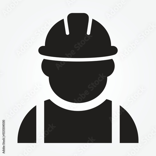 Construction worker vector single icon, Construction worker symbol, safety helmet and others