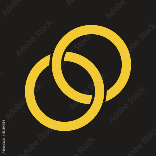 Wedding ring trendy artwork charming abstract vector illustration colorful useable design