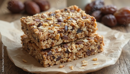 Homemade Granola Bars with Mixed Nuts and Milk