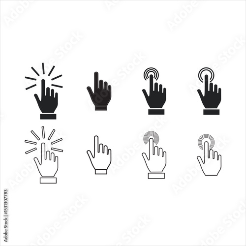 Touch screen gesture vector icon 