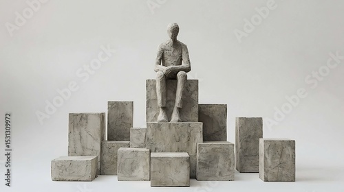 Spanish conceptual sculptor doing constructing minimalist sculpture