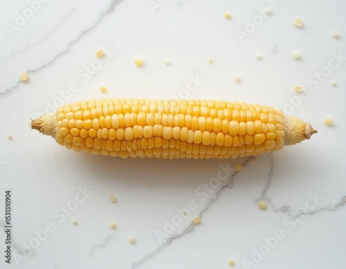 Fresh Sweet Corn on White Background