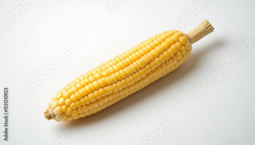 Fresh Sweet Corn on White Background