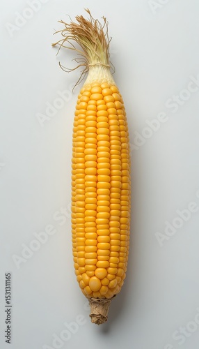 Fresh Sweet Corn on White Background