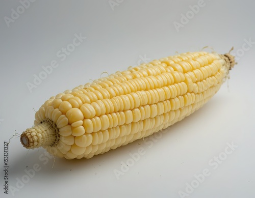 Fresh Sweet Corn on White Background