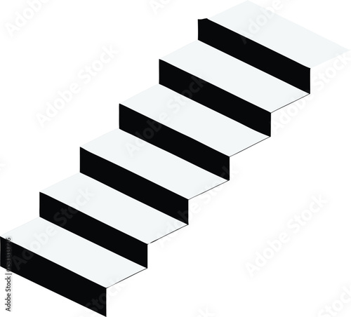 3d rendered illustration of a metallic ladder