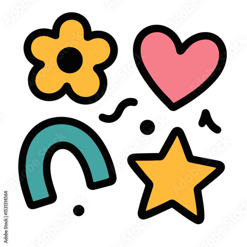 Bold Line Peace Lily Plant Icon Flat 2D Vector Illustration for Botanical Designs, Nature Themes, and Peace Symbolism