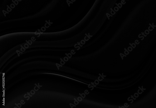 Wallpaper Mural Black gray satin dark fabric texture luxurious shiny that is abstract silk cloth background with patterns soft waves blur beautiful. Torontodigital.ca