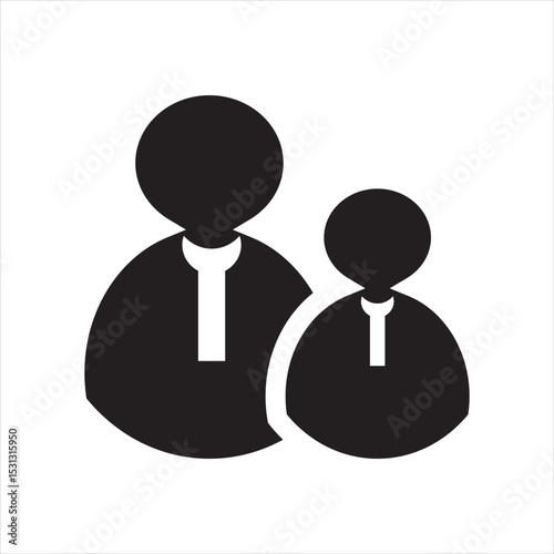 Business Dialog Line Icon, Outline Vector Symbol Illustration. Pixel Perfect, Editable Stroke.