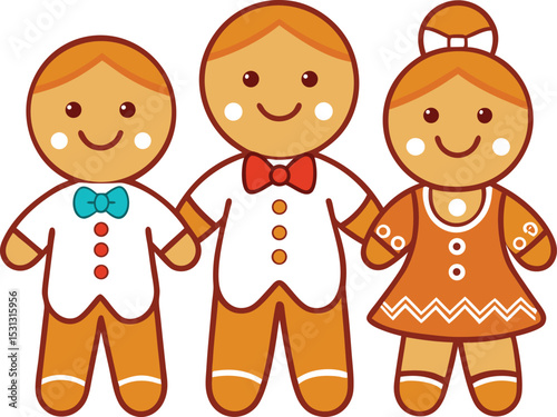 Happy smiling family cartoon vector illustration with loving parents, children, and a baby in the park