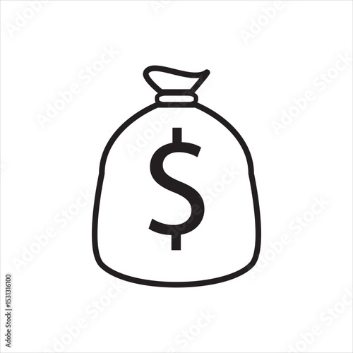 money dollar bag icon