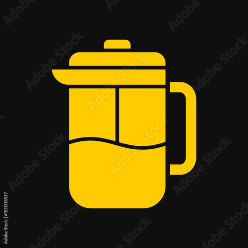 French press trendy artwork attractive abstract vector illustration colorful useable design