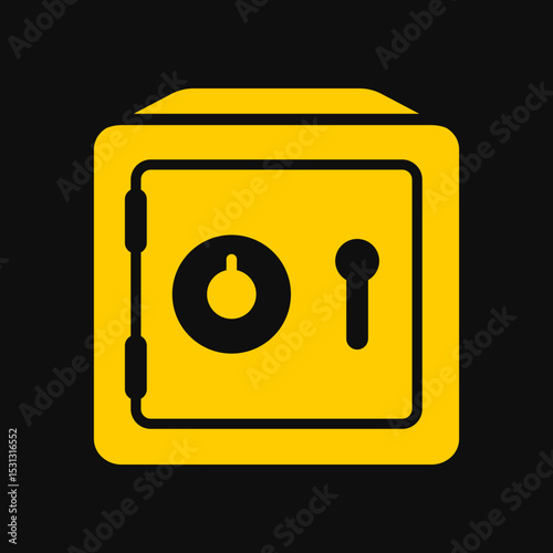 Safe locker trendy artwork attractive abstract vector illustration colorful useable design