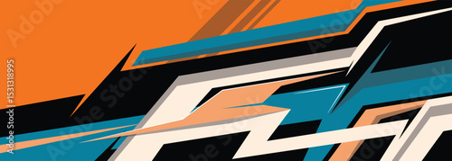 Car decal design vector. abstract stripe racing background
