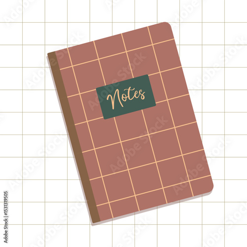 back to school concept. notebook. vector illustration