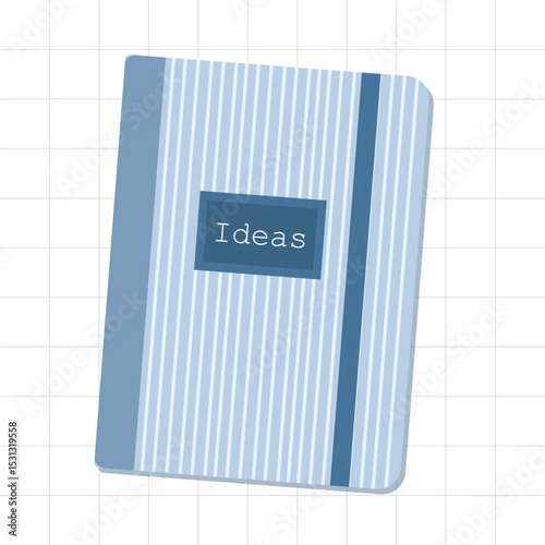 Notebook. Ideas. Back to school book. sample for your work. Vector illustration