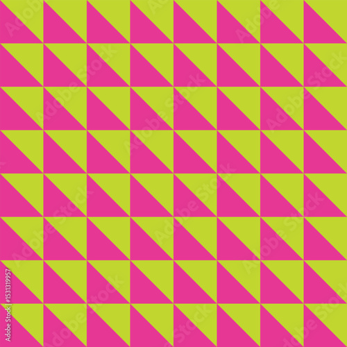 Seamless geometric abstract pattern with pink triangles