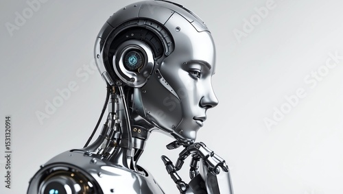 ai robot thinking 