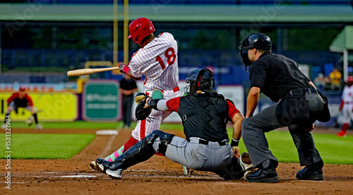 #18 catcher and baseball umpire