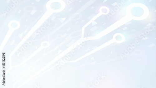テクノロジーをイメージしたかっこいい背景イラスト_グレー_16:9
