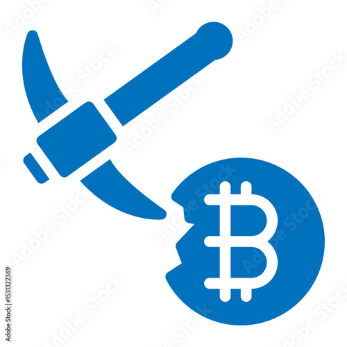 bitcoin mining icon	
