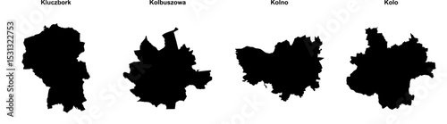 Kluczbork, Kolbuszowa, Kolno, Kolo outline maps
