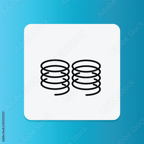 Icon of pocketed coil springs, representing advanced support system inside the mattress.