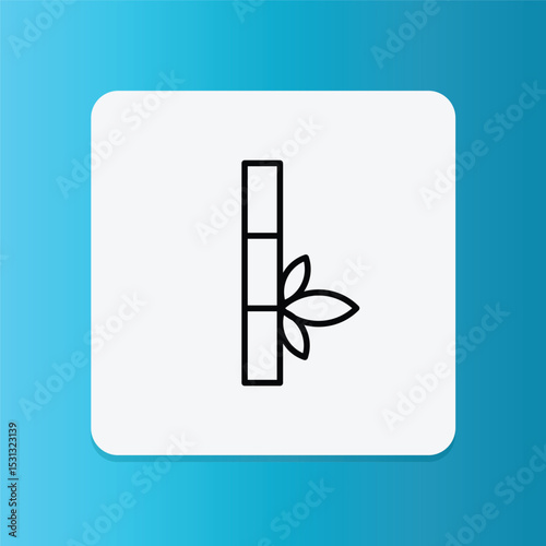 Icon of a bamboo stalk, symbolizing bamboo fabric, eco-friendly material, or natural mattress components.