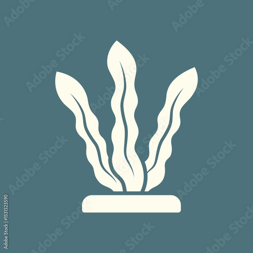 Seaweed trendy artwork beautiful abstract vector illustration colorful useable design