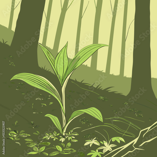 bamboo forest seamless background