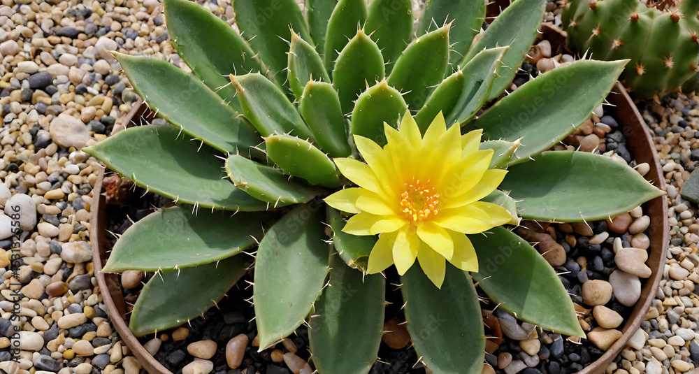 Obraz premium yellow cactus flower
