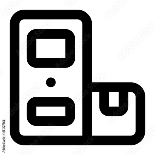 contactless delivery icon for illustration