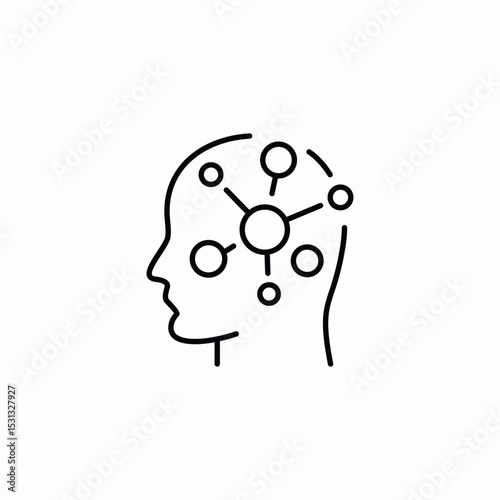 mind neurological links icon sign vector