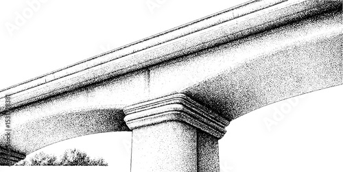 Prestressed concrete beam with minimalist block design for architectural projects