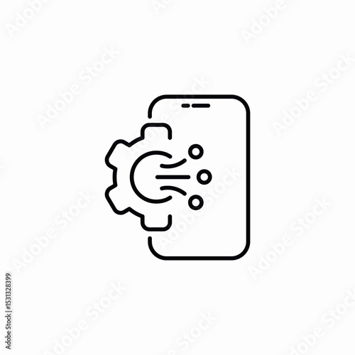 mobile application programming icon sign vector