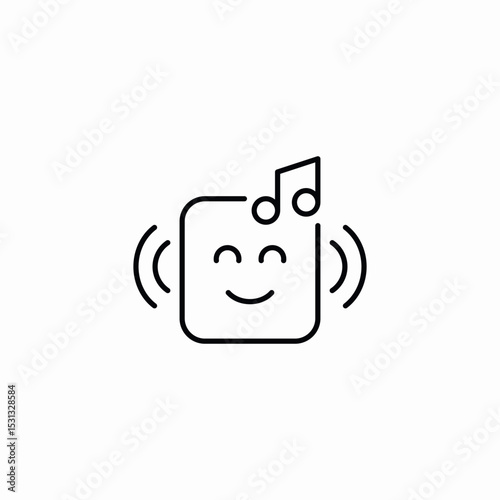 music box icon sign vector