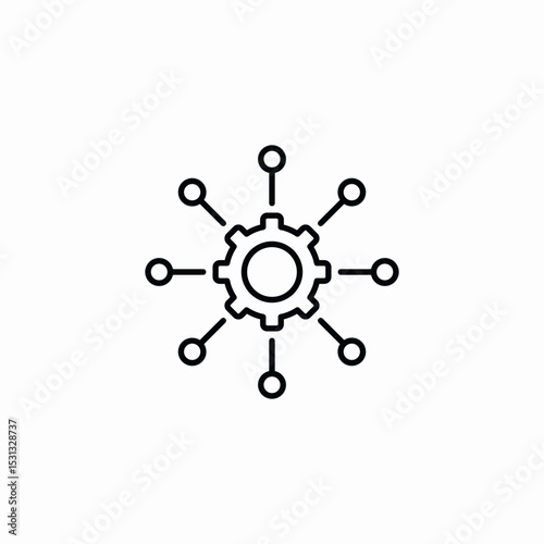 network gear icon sign vector