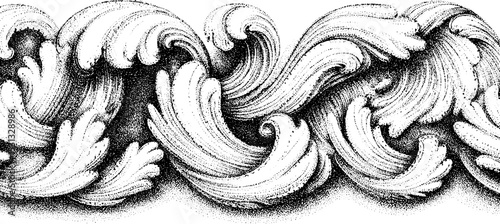 Elegant seamless paisley pattern with swirl and teardrop motifs for artistic design
