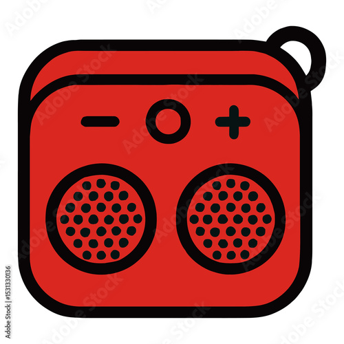 volume Speaker a hanging Red and with two speakers loop buttons Mini