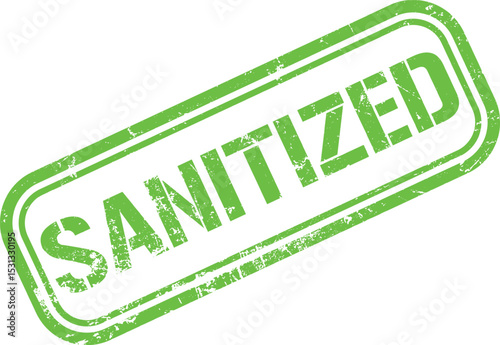 Sanitized Stamp with grunge texture