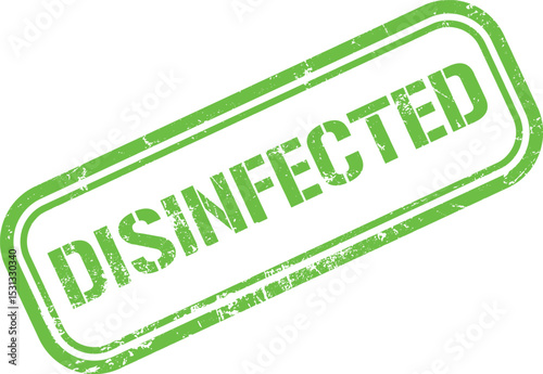 disinfected Stamp with grunge texture