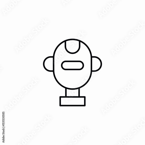 robot form icon sign vector