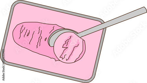 Ice cream pot and scoop