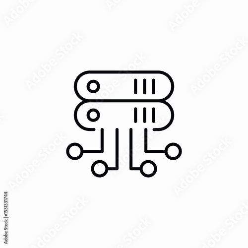 server engineering icon sign vector